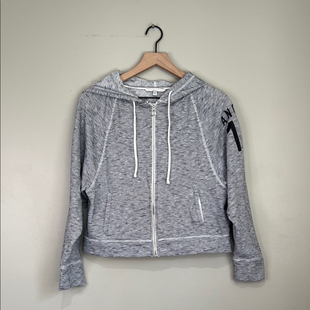 Victoria Secret Angel Gray Zip-Up Hoodie Womens Small / P Cropped - Picture 1 of 8